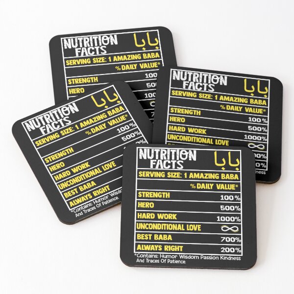 Item preview, Arabic Calligraphy Baba Nutritional Facts Label Design designed and sold by Nocturnal-Vines.