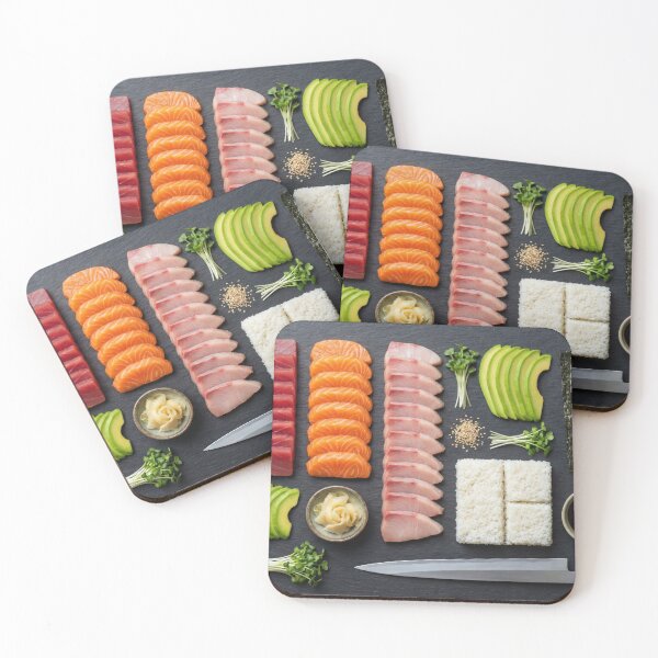 Item preview, Sushi Chef Knolling - Deconstructed Sashimi & Roll Ingredients designed and sold by SavinMercantile.