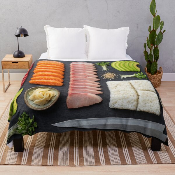Item preview, Sushi Chef Knolling - Deconstructed Sashimi & Roll Ingredients designed and sold by SavinMercantile.
