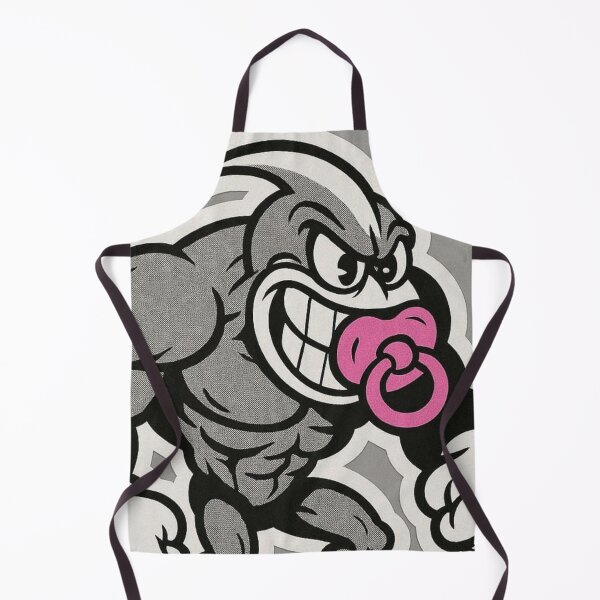 Item preview, “Pacifier Punch: Cartoon Muscle, Baby Mood & the Grayscale Growl of Nursery Mayhem” designed and sold by Print Fiction.