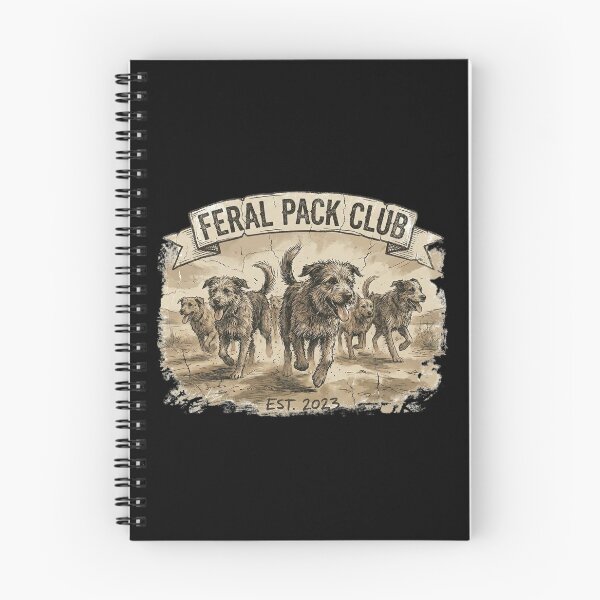 Item preview, Feral Pack Club – Wild Dogs Vintage Illustration designed and sold by FluffinCool.