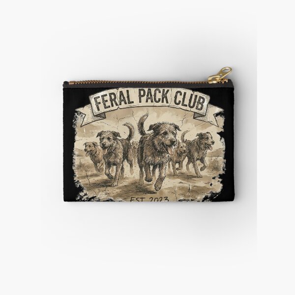Item preview, Feral Pack Club – Wild Dogs Vintage Illustration designed and sold by FluffinCool.
