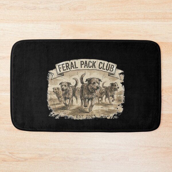 Item preview, Feral Pack Club – Wild Dogs Vintage Illustration designed and sold by FluffinCool.
