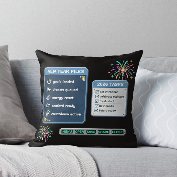 Item preview, New Year Pixel Interface Design with 2026 Tasks and Retro Celebration Files designed and sold by SplashTastic.