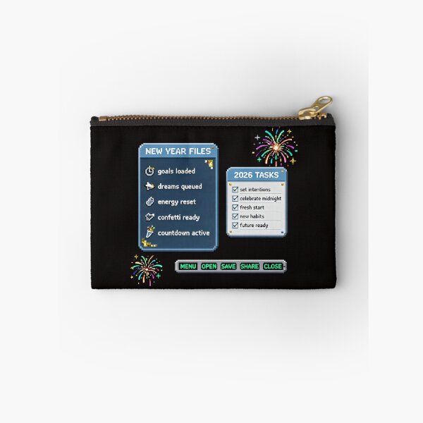 Item preview, New Year Pixel Interface Design with 2026 Tasks and Retro Celebration Files designed and sold by SplashTastic.