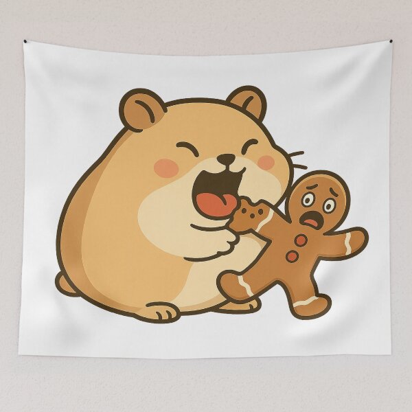 Item preview, Hamster Eating Gingerbread designed and sold by Eiraoff.
