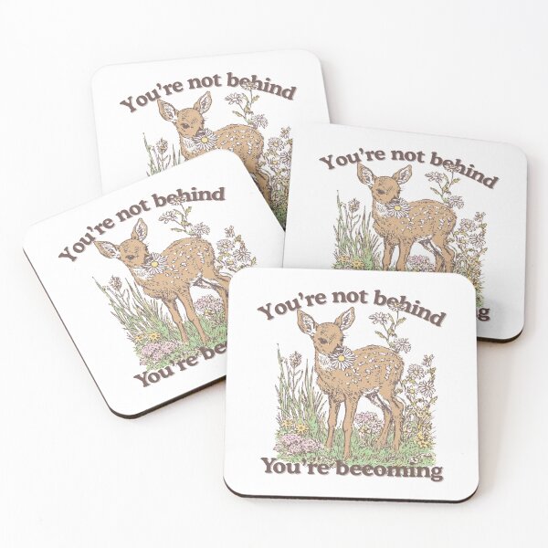 Item preview, Gentle Fawn with Wildflowers Encouraging Quote Art designed and sold by baucestudio.
