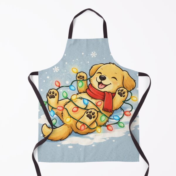 Item preview, Puppy Tangled in Christmas Lights – Funny Dogmom Holiday Shirt designed and sold by dogmomtees.