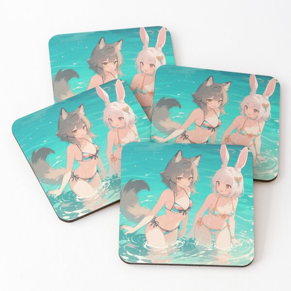 Item preview, Waifu Wolf Rabbit Bunny and bikini wolf designed and sold by ShidoArt.