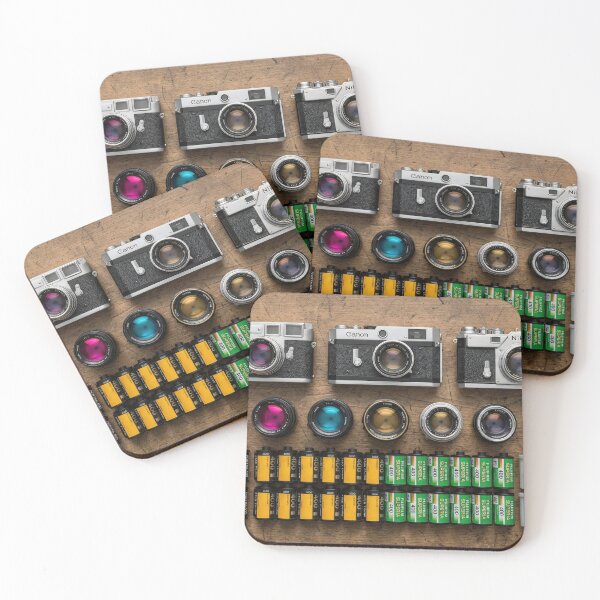 Item preview, Analog Photography Knolling - Vintage Cameras & Film Rolls designed and sold by SavinMercantile.