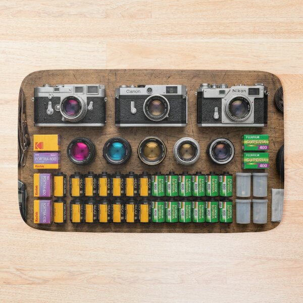 Item preview, Analog Photography Knolling - Vintage Cameras & Film Rolls designed and sold by SavinMercantile.