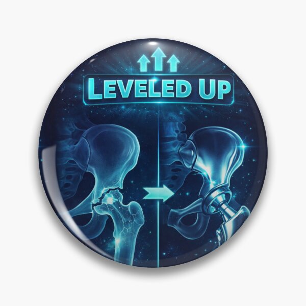 Item preview, Leveled Up Hip Replacement – Funny Hip Surgery Gamer Meme designed and sold by PunchDrop.