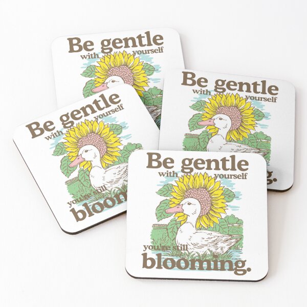 Item preview, Gentle Duck with Sunflower Encouraging Quote Art designed and sold by baucestudio.