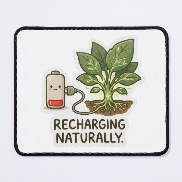 Item preview, Recharging Naturally Eco-Friendly Mental Health Art designed and sold by Everyday Epics.