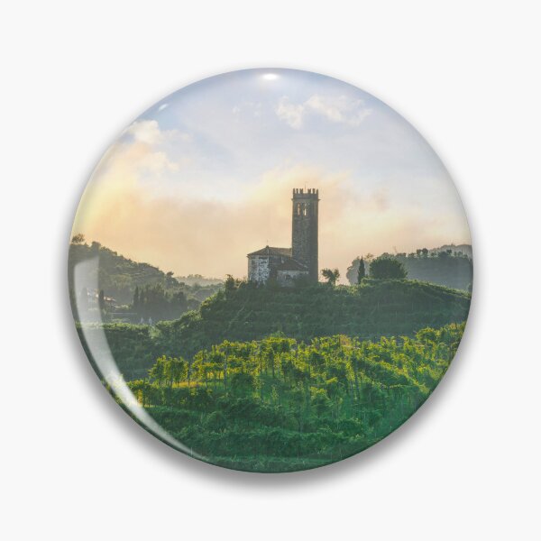 Item preview, Prosecco Hills, vineyards and San Lorenzo church, Italy designed and sold by Stefano Orazzini.