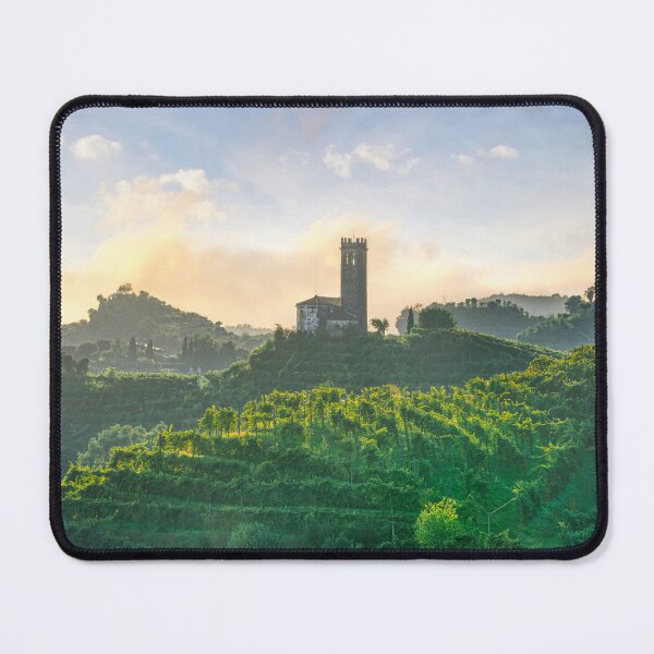 Item preview, Prosecco Hills, vineyards and San Lorenzo church, Italy designed and sold by Stefano Orazzini.