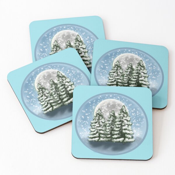 Item preview, Peaceful Holiday Forest – Snowfall Under Moonlight designed and sold by Kyradem.