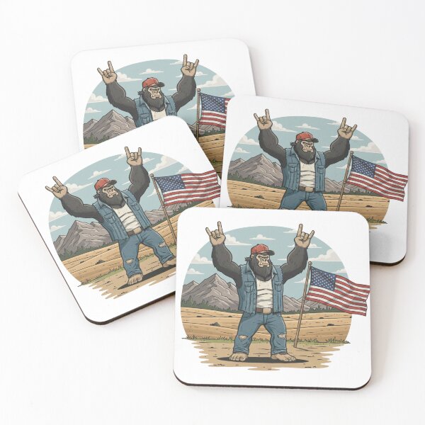 Item preview, Rock & Roll Patriot Ape – Land of the Free designed and sold by TopMentality.