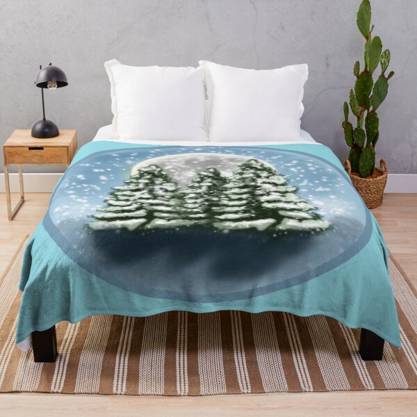 Item preview, Peaceful Holiday Forest – Snowfall Under Moonlight designed and sold by Kyradem.