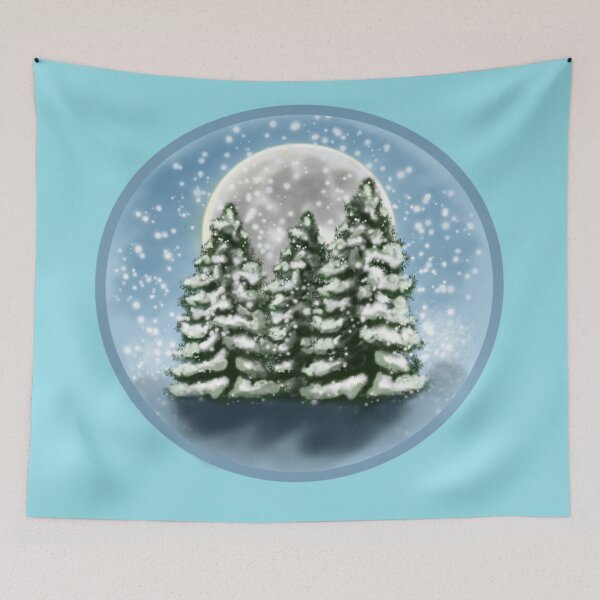 Item preview, Peaceful Holiday Forest – Snowfall Under Moonlight designed and sold by Kyradem.
