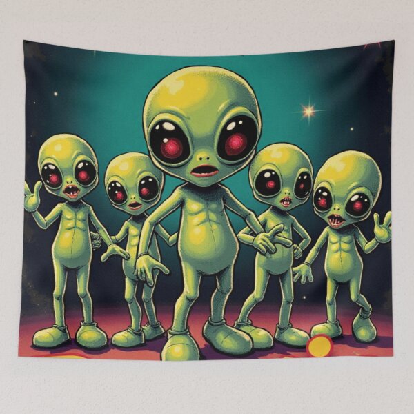 Item preview, Take Me to Your Boogie - Alien Disco Party Retro Poster designed and sold by Antik by Schulz.