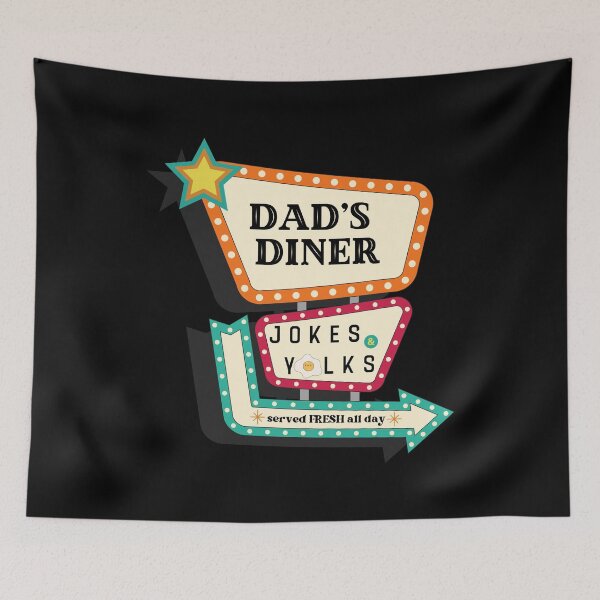 Item preview, Dad’s Diner Jokes and Yolks – Funny Dad Jokes Egg Pun designed and sold by SunandShade.