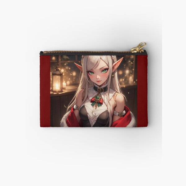 Item preview, Elegant anime elf girl at Christmas designed and sold by ArtsJulian.