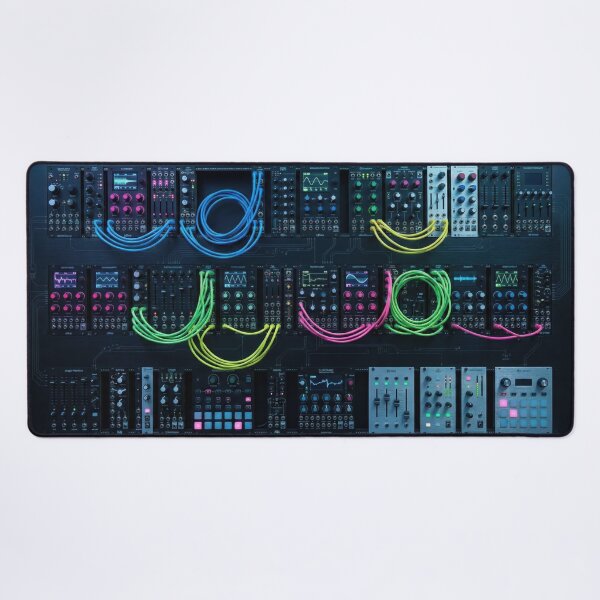 Item preview, Cyberpunk Modular Synth - Glowing Patch Cables & Eurorack designed and sold by SavinMercantile.