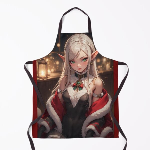 Item preview, Elegant anime elf girl at Christmas designed and sold by ArtsJulian.