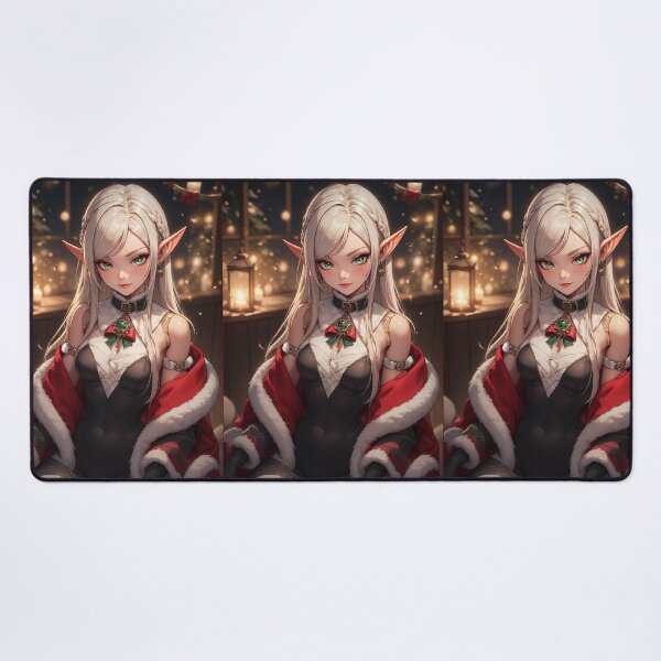 Item preview, Elegant anime elf girl at Christmas designed and sold by ArtsJulian.