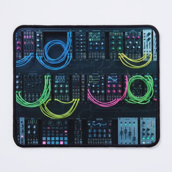 Item preview, Cyberpunk Modular Synth - Glowing Patch Cables & Eurorack designed and sold by SavinMercantile.