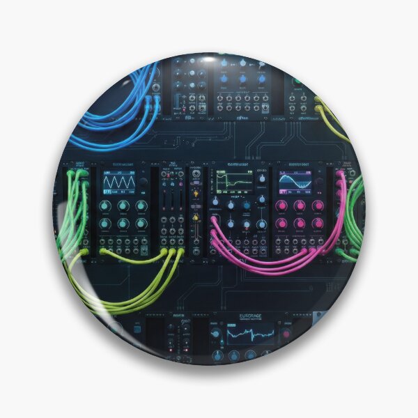 Item preview, Cyberpunk Modular Synth - Glowing Patch Cables & Eurorack designed and sold by SavinMercantile.