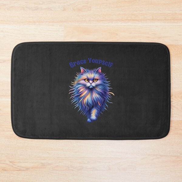 Item preview, Brace Yourself Shirt – Fluffy Cat With Attitude – Cute Cat Illustration Tee designed and sold by johnExpress02.