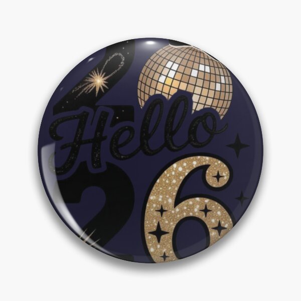 Item preview, retro disco ball hello 2026 new year designed and sold by lixgraphics.