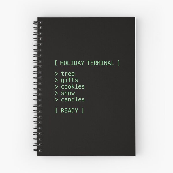 Item preview, Holiday Terminal Design with Command-Line Festive List and Tech-Inspired Winter Mood designed and sold by SplashTastic.