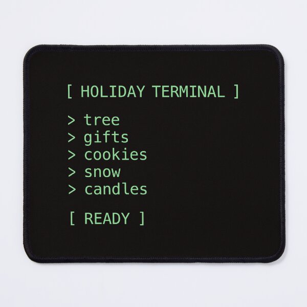 Item preview, Holiday Terminal Design with Command-Line Festive List and Tech-Inspired Winter Mood designed and sold by SplashTastic.