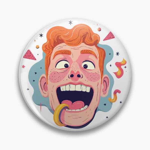 Item preview, Candy Chaos: Freckled Frenzy Meets Rainbow Tongue designed and sold by ForeverPrintsOK.
