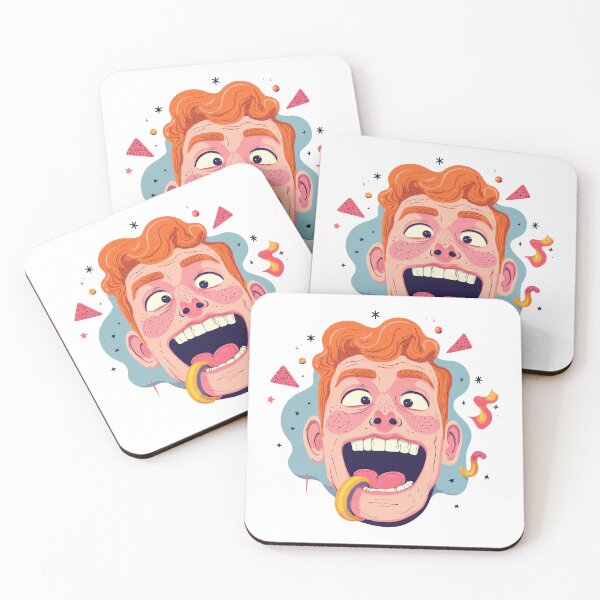 Item preview, Candy Chaos: Freckled Frenzy Meets Rainbow Tongue designed and sold by ForeverPrintsOK.