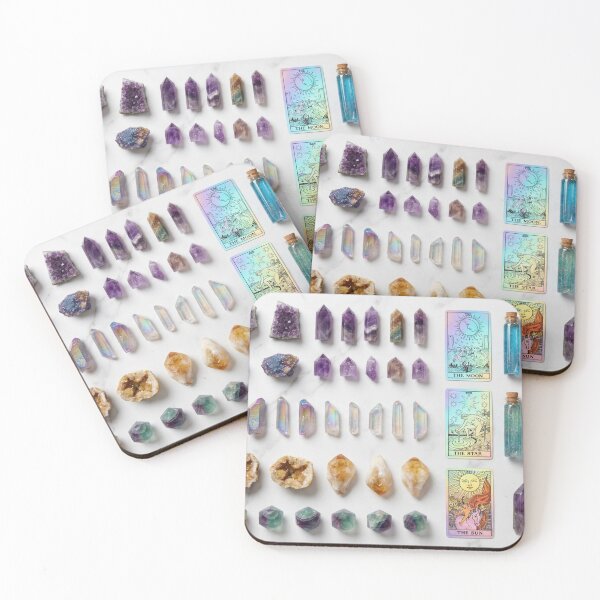 Item preview, Modern Witch Crystal Grid - Tarot, Amethyst & Holographic Vibes designed and sold by SavinMercantile.