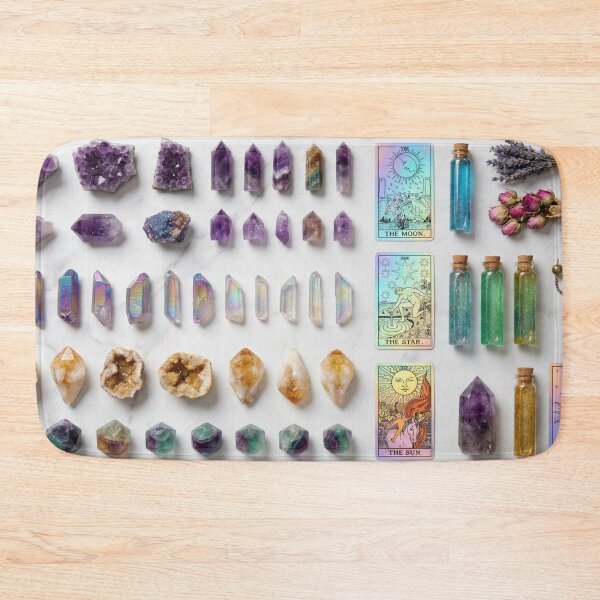 Item preview, Modern Witch Crystal Grid - Tarot, Amethyst & Holographic Vibes designed and sold by SavinMercantile.