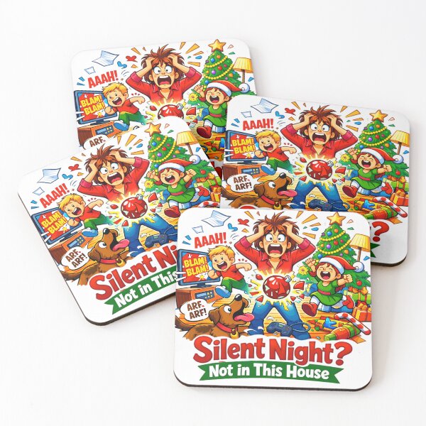 Item preview, Silent Night? Not in This House – Funny Chaotic Christmas Cartoon designed and sold by gavinroyal.