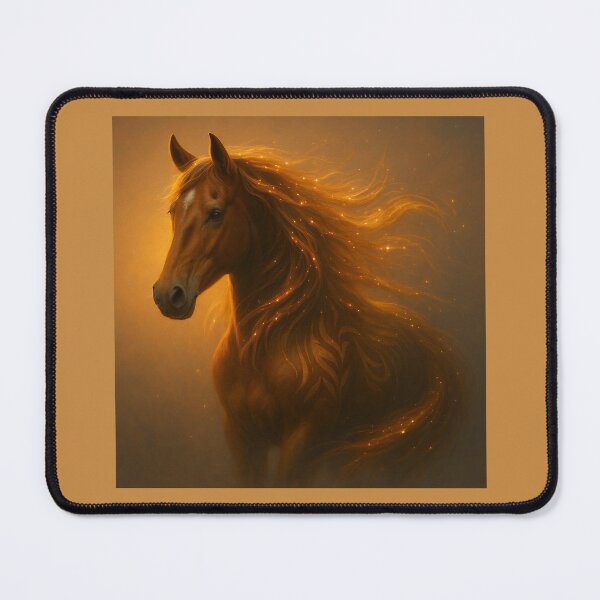 Item preview, Horse – Ember Light Glowing Golden Stallion Wildlife Art designed and sold by GeoWild Designs.