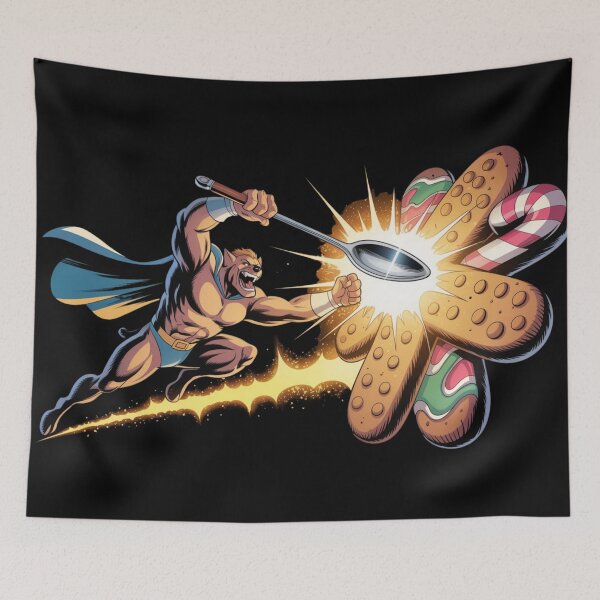 Item preview, The Legendary Biscuit Brawler – Holiday Saga” Dog Food Tester Christmas Edition  designed and sold by YourTrendyTees.
