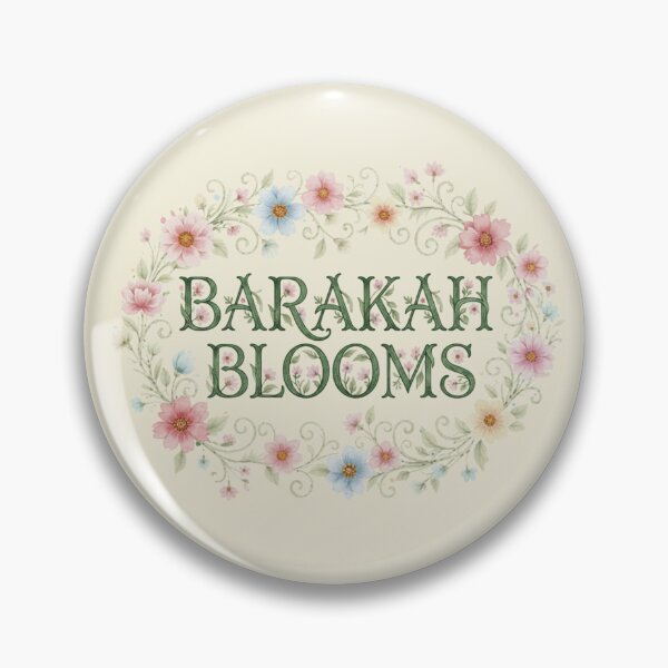 Item preview, Barakah Blooms - Floral Wreath Elegant Botanical Blessings Art designed and sold by D-Islamic.