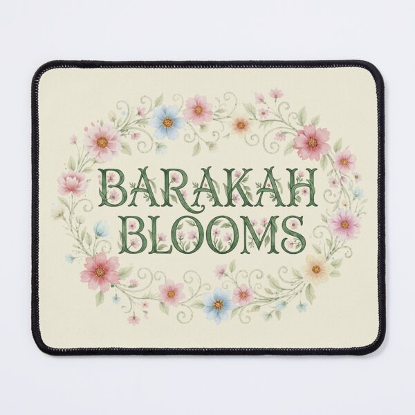 Item preview, Barakah Blooms - Floral Wreath Elegant Botanical Blessings Art designed and sold by D-Islamic.