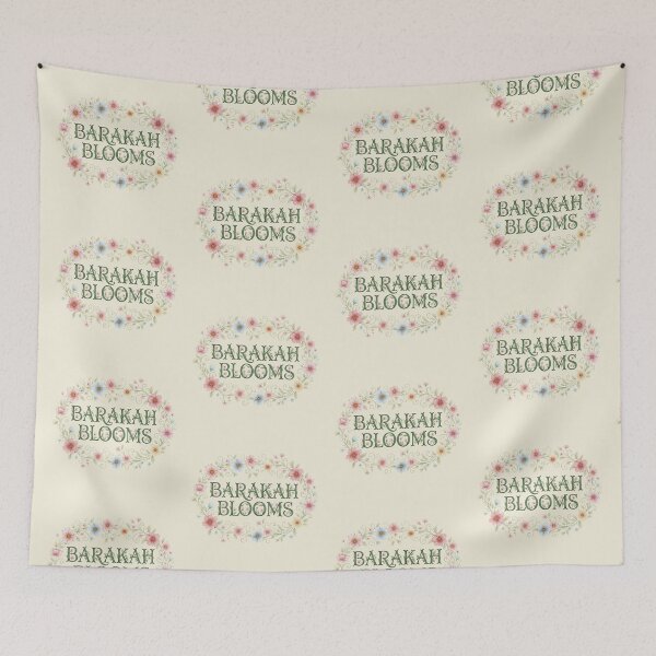 Item preview, Barakah Blooms - Floral Wreath Elegant Botanical Blessings Art designed and sold by D-Islamic.