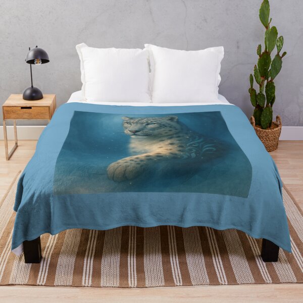 Item preview, Snow Leopard – Frost Whisper Sentinel Starlit Blue Wildlife Art designed and sold by GeoWild Designs.