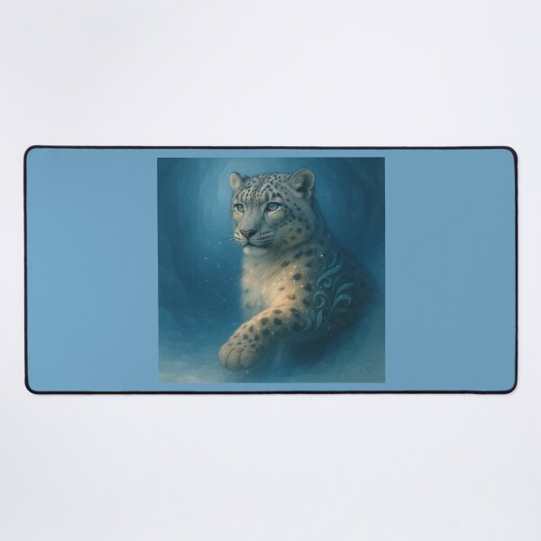 Item preview, Snow Leopard – Frost Whisper Sentinel Starlit Blue Wildlife Art designed and sold by GeoWild Designs.