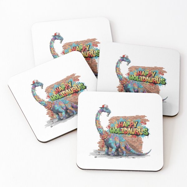 Item preview, Christmas Dinosaur Graffiti – Happy Holidaurus designed and sold by MiszungART.