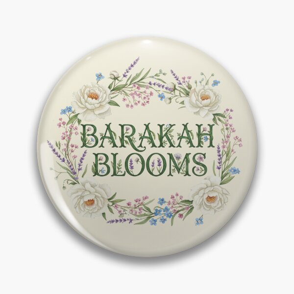 Item preview, Barakah Blooms - Floral Wreath Botanical Blessings Typography Art designed and sold by D-Islamic.
